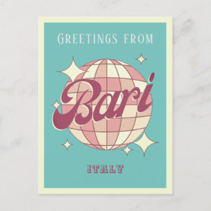 Bari Italy Italia disco Retro Vintage Postcard