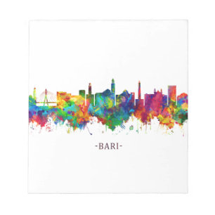 Bari Italy Skyline Notepad