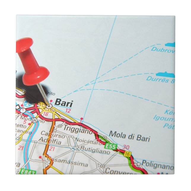 Bari, Italy Tile (Front)