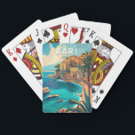 Bari Italy Travel Art Vintage Playing Cards<br><div class="desc">Bari retro vector travel design. Bari is a port city on the Adriatic Sea,  and the capital of southern Italy’s Puglia region.</div>