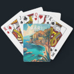 Bari Italy Travel Art Vintage Playing Cards<br><div class="desc">Bari retro vector travel design. Bari is a port city on the Adriatic Sea,  and the capital of southern Italy’s Puglia region.</div>