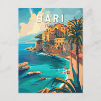 Bari Italy Travel Art Vintage