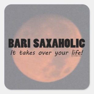 Bari Saxaholic Life Square Sticker