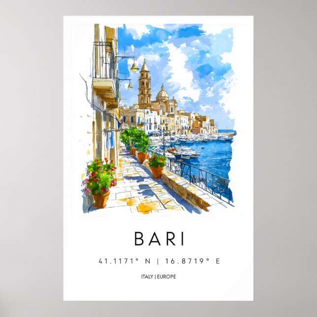 Bari Watercolor 2 Poster (Front)