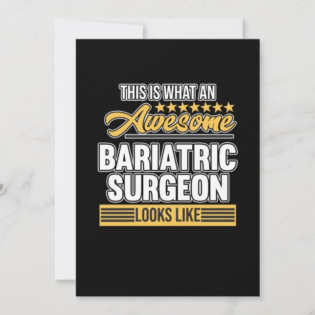 Bariatric Surgeon Surgery Medical Doctor Neurology Thank You Card (Front)