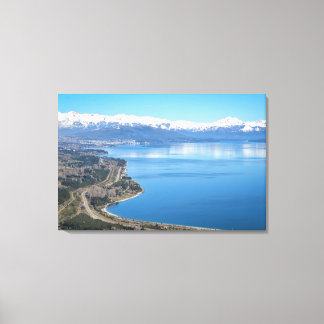 Bariloche Aerial View In Winter Canvas Print