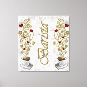 Barista 3 Panel Canvas Print