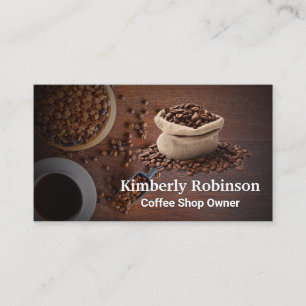 Barista Bag of Coffee Beans Business Card