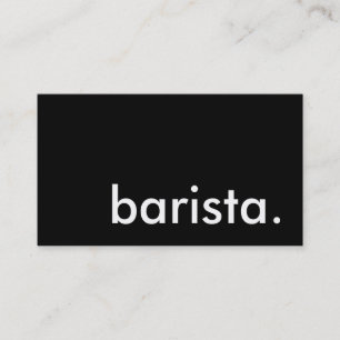 barista. business card