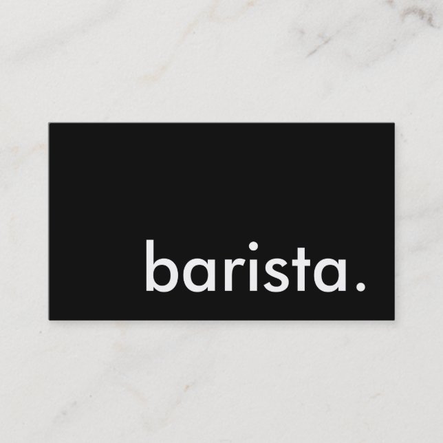 barista. business card (Front)