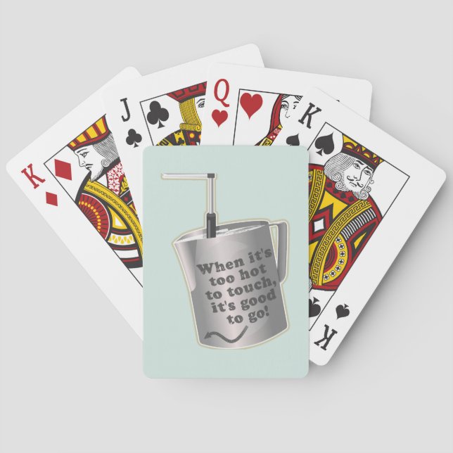  Barista cafe milk warming jug Playing Cards (Back)
