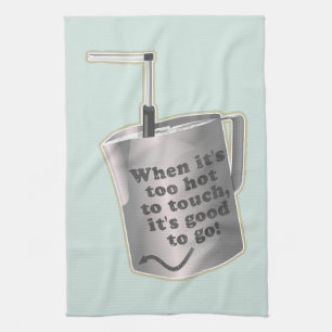  Barista cafe milk warming jug Tea Towel