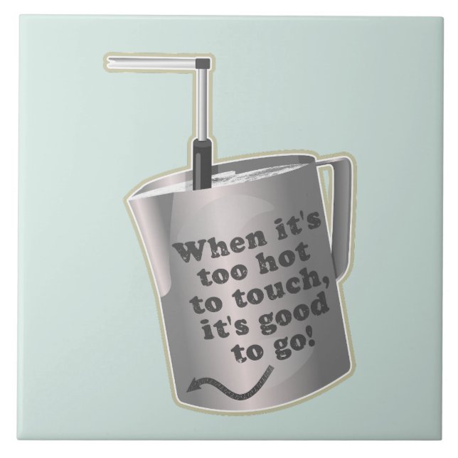  Barista cafe milk warming jug Tile (Front)