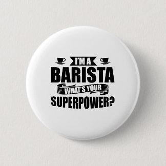 Barista Coffee | Baristas Cafe Cappuccino Gift 6 Cm Round Badge