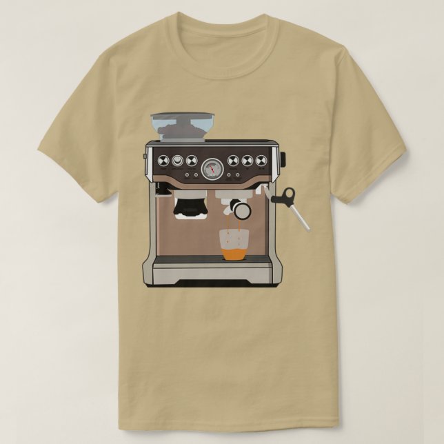 Barista Coffee Machine T-Shirt (Design Front)
