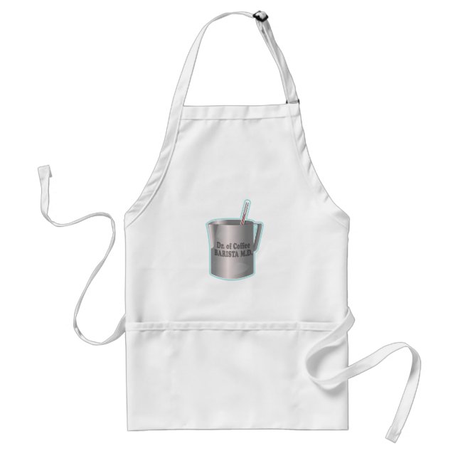  Barista coffee making funny doctor Standard Apron (Front)