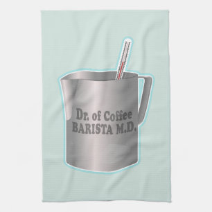  Barista coffee making funny doctor Tea Towel