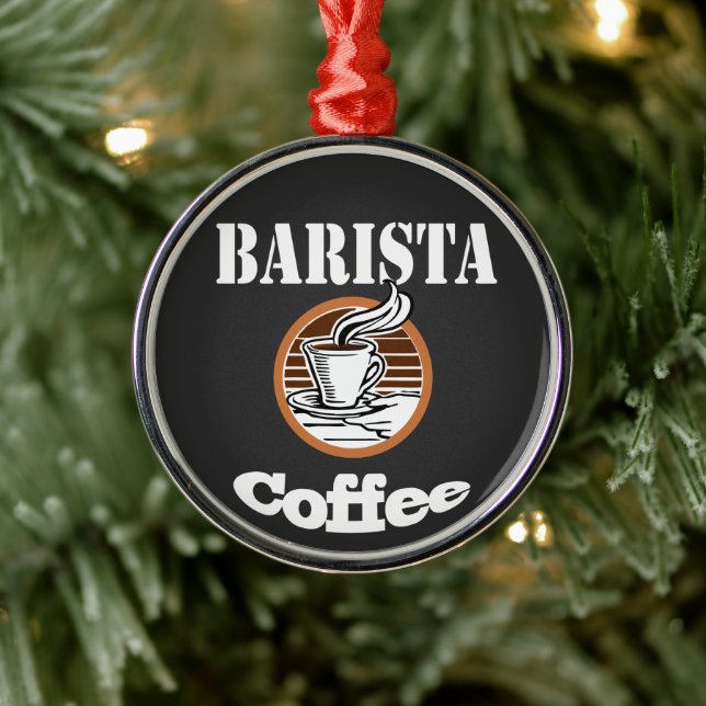 Barista Coffee  Metal Tree Decoration (Tree)