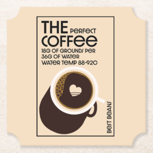 Barista Coffeeshop Paper Coaster