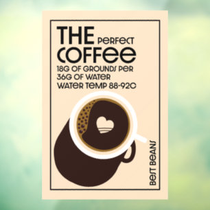 Barista Coffeeshop Window Cling