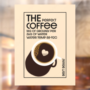Barista Coffeeshop Window Cling