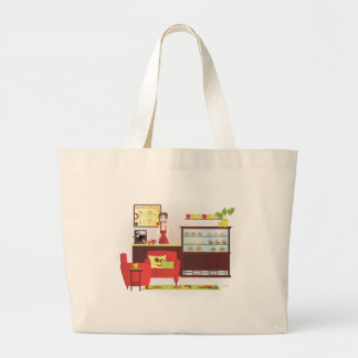 Barista-Custom Changes Large Tote Bag