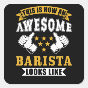 Barista Gift Square Sticker