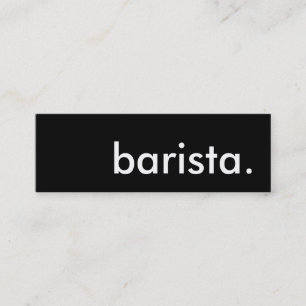 barista. mini business card