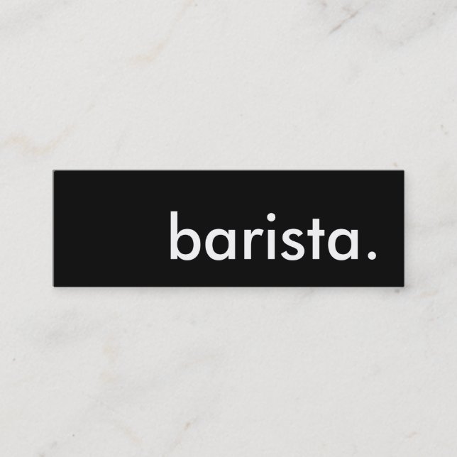 barista. mini business card (Front)