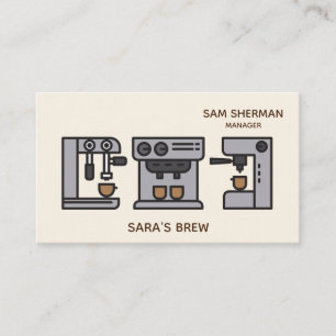 barista modern minimalist coffeeshop cafe business card