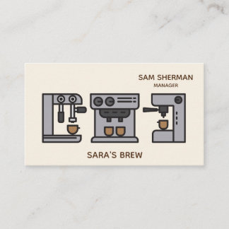 barista modern minimalist coffeeshop cafe business card