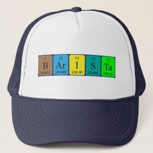 Barista periodic table name hat