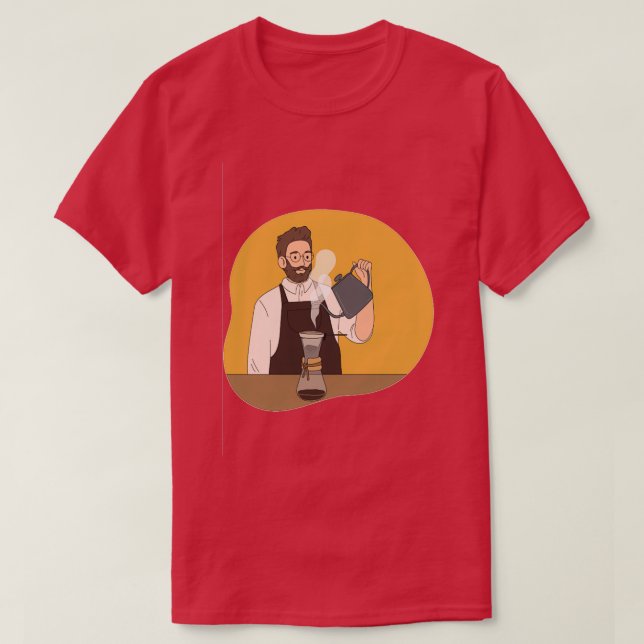 Barista Preparing A Chemex T-Shirt (Design Front)