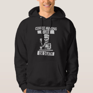 Barista Skeleton - Caffeine Cafe Bean Coffee Artis Hoodie