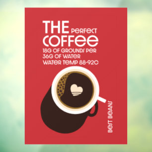 Baristas Coffee Cafe Window Cling