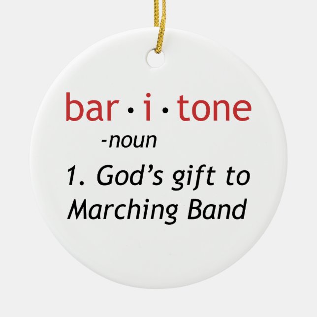 Baritone Definition Ceramic Tree Decoration (Front)