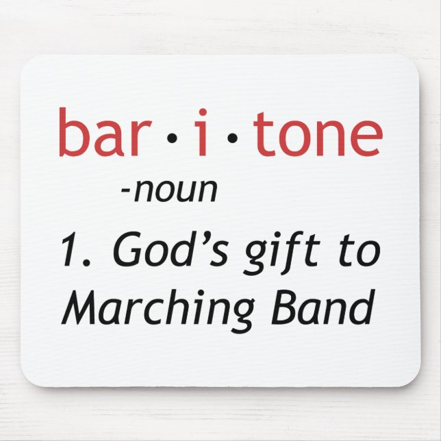 Baritone Definition Mouse Mat (Front)