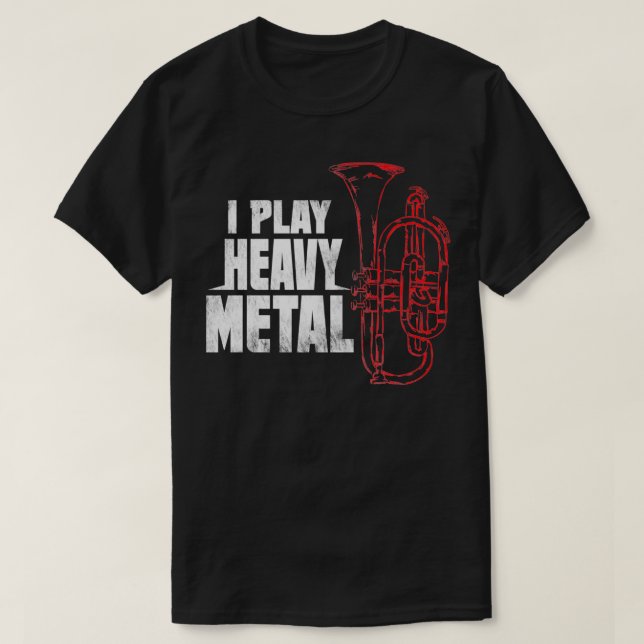 Baritone Euphonium Player Shirt Funny Marching Ban (Design Front)