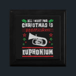 Baritone Euphonium Ugly Christmas Sweater Style Gift Box<br><div class="desc">Baritone Euphonium Ugly Christmas Sweater Style</div>