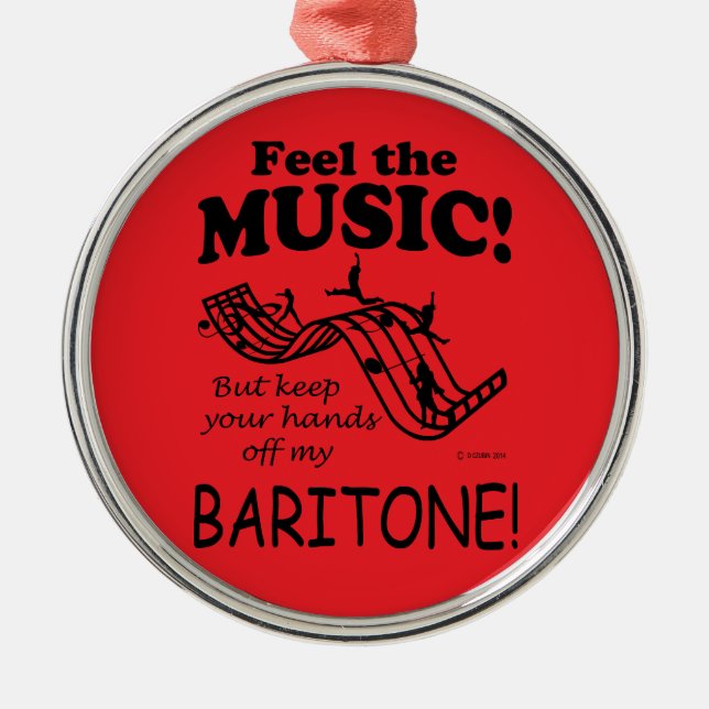 Baritone Feel The Music Metal Tree Decoration (Front)