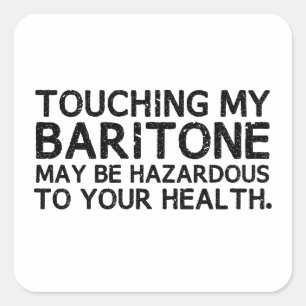 Baritone Hazard Square Sticker