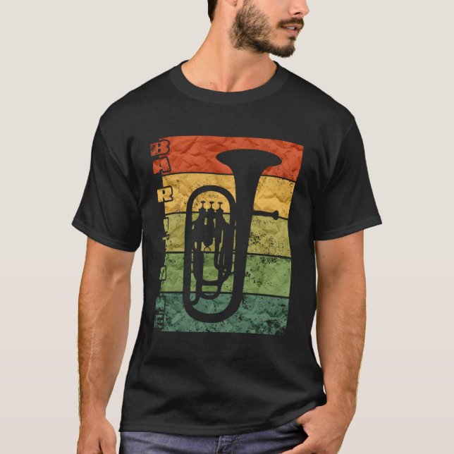 Baritone Horn Baritone Horn Marching Band T-Shirt (Front)
