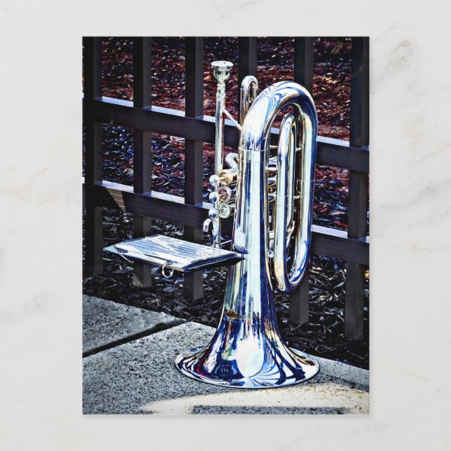 Baritone Horn Before Parade Postcard (Front)