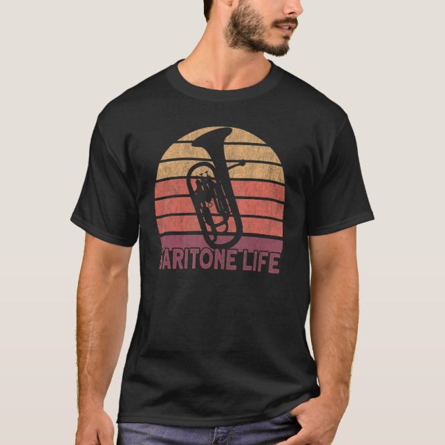 Baritone Horn Euphonium Baritone Player T-Shirt (Front)