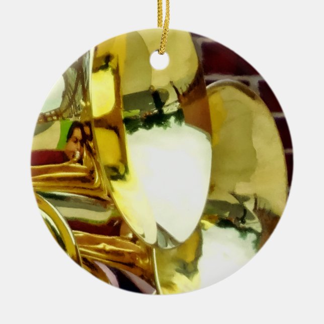 Baritone Horns Ceramic Tree Decoration (Front)