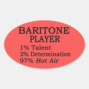 Baritone Hot Air Oval Sticker