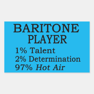 Baritone Hot Air Rectangular Sticker
