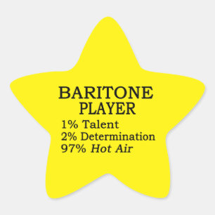 Baritone Hot Air Star Sticker