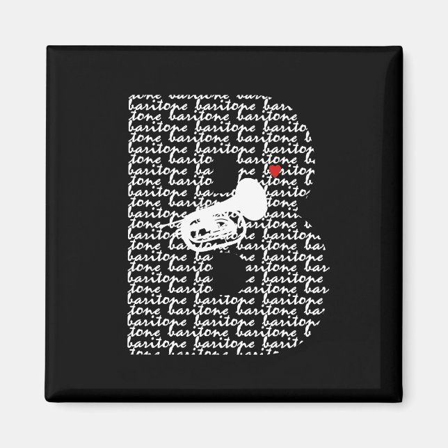 Baritone Letter B Magnet (Front)