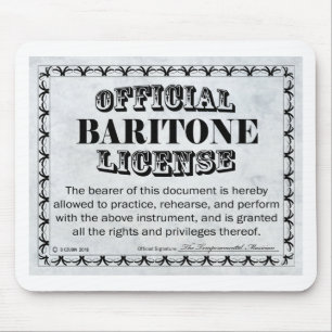 Baritone License Mouse Mat